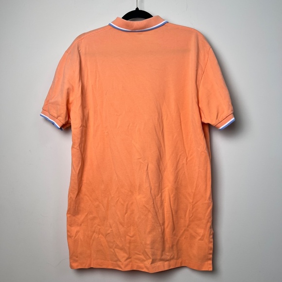 Polo Ralph Lauren Orange Blue Pony Button Short Sleeve Golf Polo Men’s Large - Picture 6 of 7